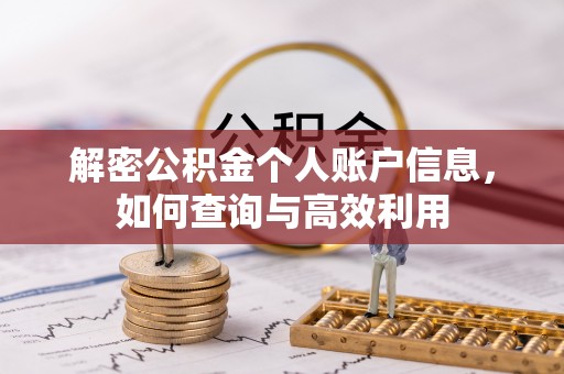扎兰屯解密公积金个人账户信息，如何查询与高效利用