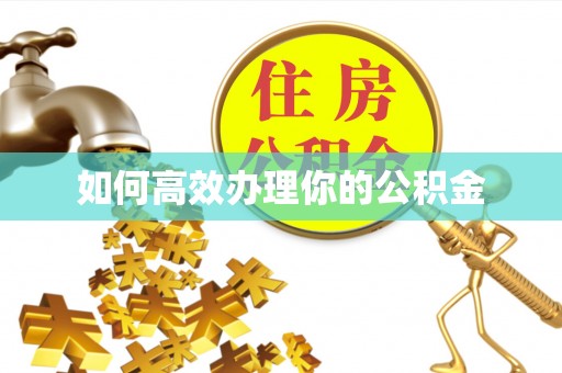 扎兰屯如何高效办理你的公积金